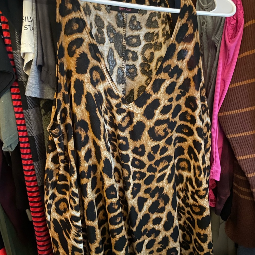 First Love Leopard Print Tank Top